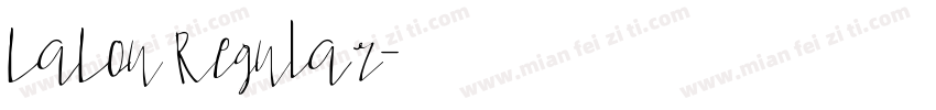 LaLou Regular字体转换